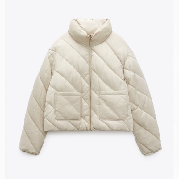 New medium ivory puffer jacket - Picture 1 of 1